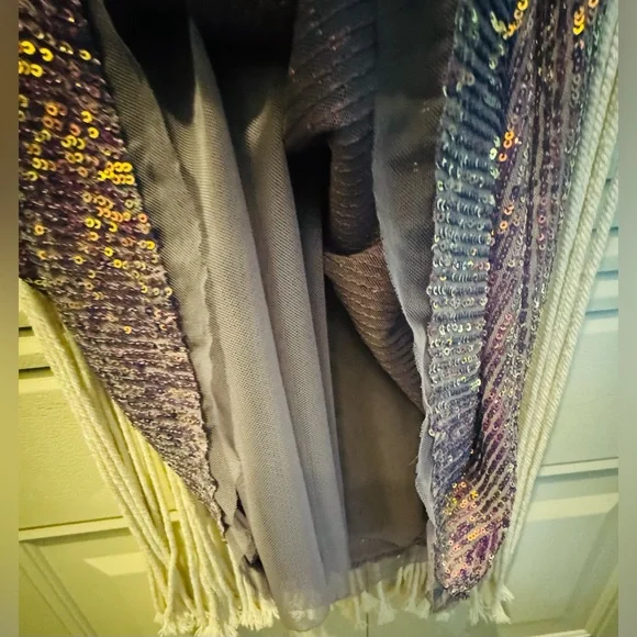 FREE PEOPLE Intimately Gold Rush Sequined Mini Dress in Purple Sz Small - Picture 10 of 11